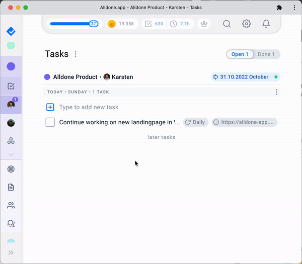 Switch between users animation